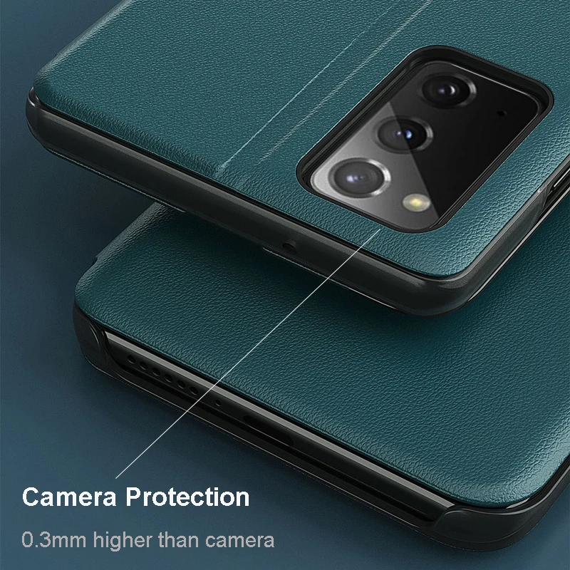 Smart View Window Flip Leather Phone Case for Huawei P40 P30 P20 Mate 20 Pro kickstand magnetic business cover for huawei p40pro leather wallet case leather case phone case leather phone case