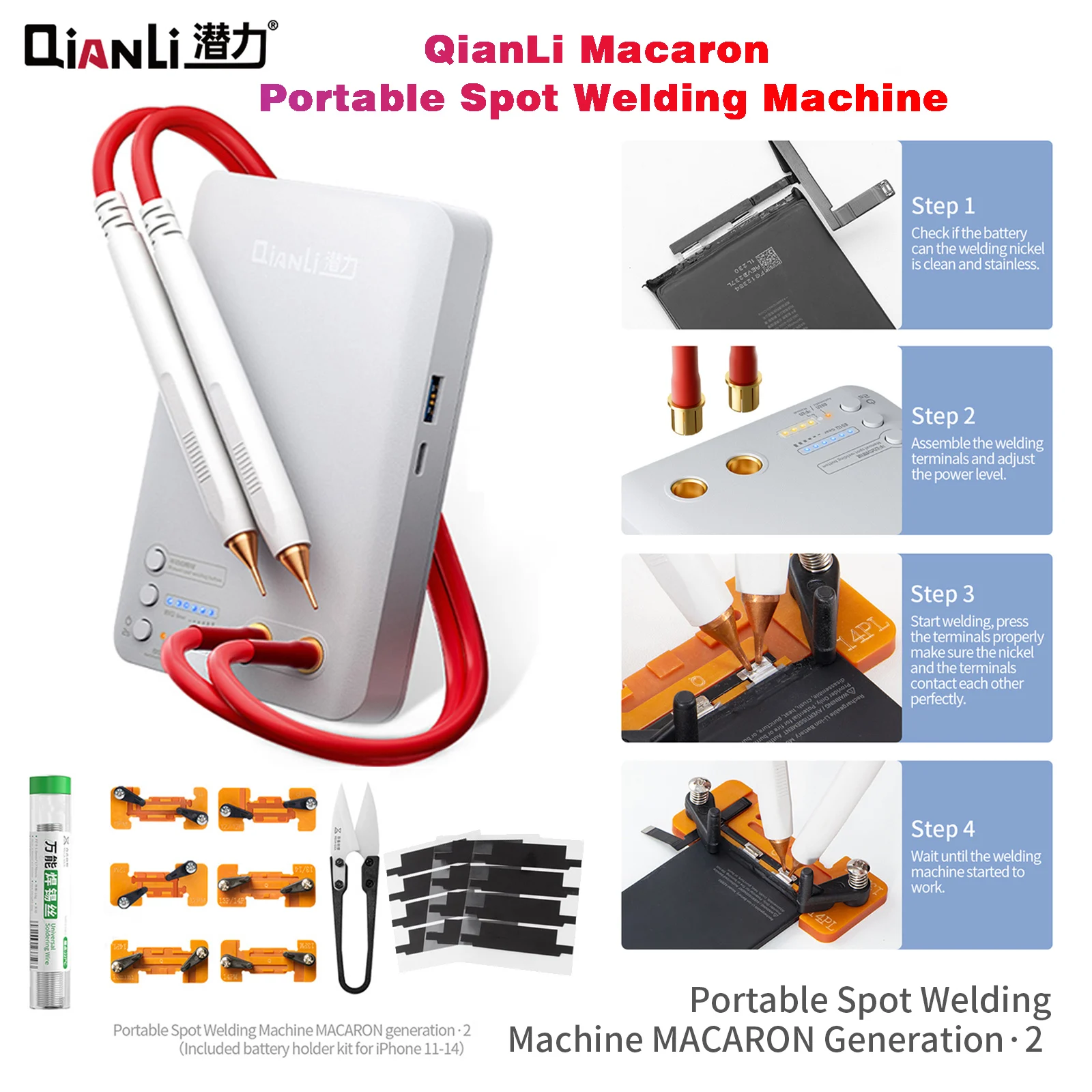 QianLiMacaronPortableSpotWeldingMachineMiniWelderforiPhone11