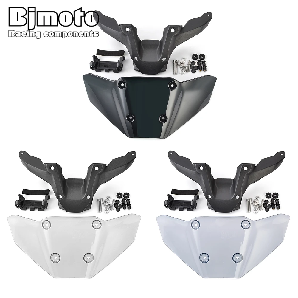 Parabrezza Alto Per Yamaha MT-09 / MT09 SP – Deflettore Antivento Doppia Bolla, Compatibile Modelli 2024-2025, Trasparente