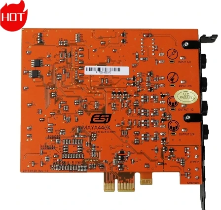 

Звуковая карта ESI Maya44 eX 4-In/4-Out PCIe, с аудио интерфейсом, двумя стерео входами 1/4 дюйма и выходами, вход для гитары Hi-Z