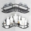 Toilet Storage Rack Bathroom Shelf No-Drill Corner Shelf Shower Wall Mounted Shelf Bracket Bathroom Accessory Organizer Shampoo 1