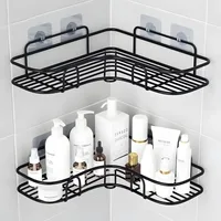 Toilet Storage Rack Bathroom Shelf No-Drill Corner Shelf Shower Wall Mounted Shelf Bracket Bathroom Accessory Organizer Shampoo 1