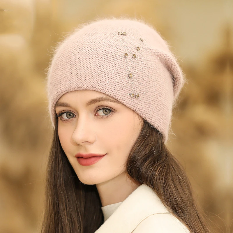 2022 New Winter Warm Wool Hat Women Knitted Hat Warm Outdoor Sports