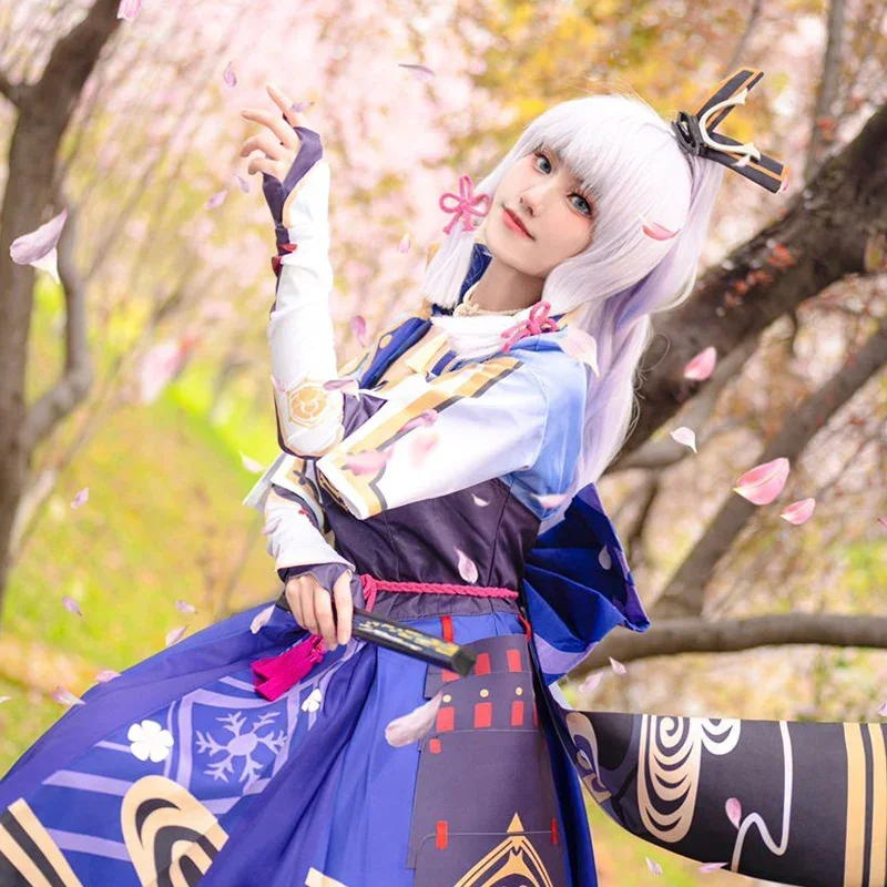 

Genshin Impact Ayaka Cosplay Costume Anime Women Sexy Outfit Fancy Blue Dress Custom Made Halloween Costumes for Women