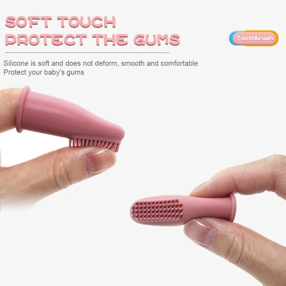 Baby Oral Care Finger Toothbrush Soft Silicone Teething Toy Gum Cleaning Brush Infant Dental Health Supplies Newborn And Toddler - 5