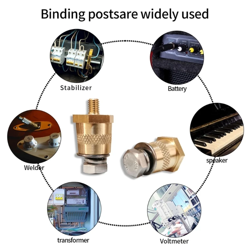 

Easy to Install Positive Negative Charging Post Connector Battery Terminals Adapter for Car Boats Truck Applications 2x