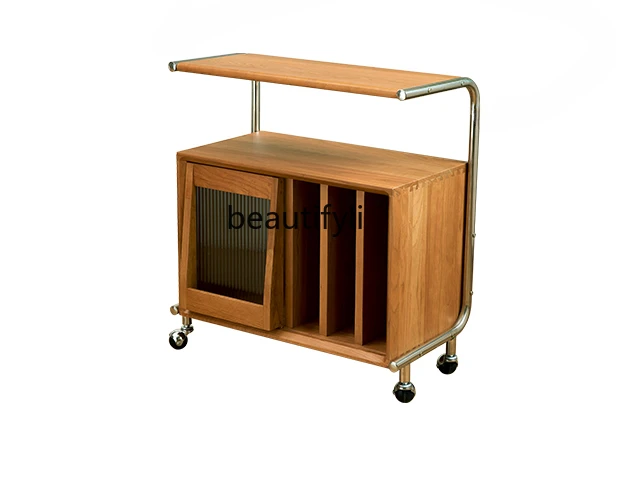 

Nordic and Japanese Style Solid Wood Suspension Sofa Magazine Cabinet Storage Living Room Side Cabinet Locker Small Apartment