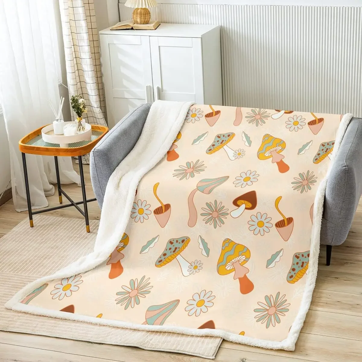 cobertor-retro-de-l-de-cogumelo-poli-ster-leve-boho-art-flores-groovy