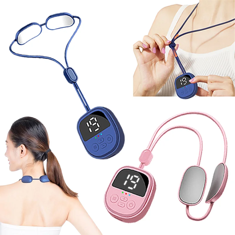 Neck Massage Pendant Portable Hanging Neck Massager With EMS Dual Pulse ...