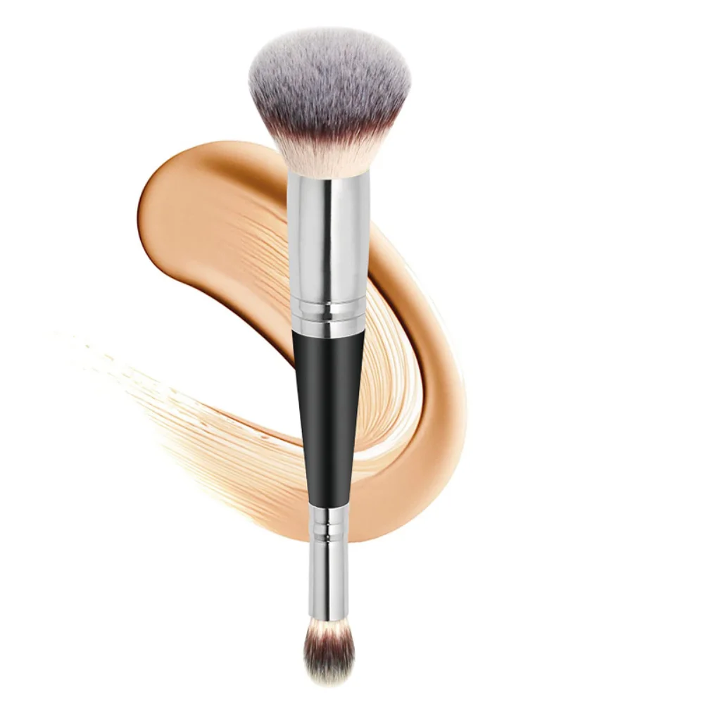 Double Head Professional Makeup Brushes 2 In 1 Foundation Brush Concealer Highlighter Powder Blush Brush Beauty Make Up Tools_voghion.com