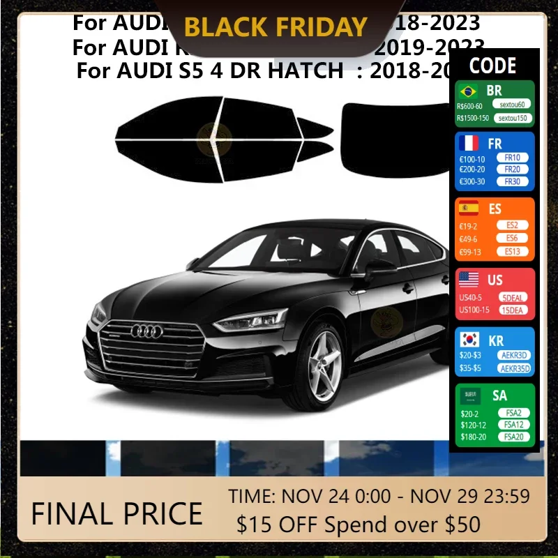 

Precut nanoceramics car UV Window Tint Kit Automotive Window Film For AUDI A5 4 DR HATCH 2018-2023