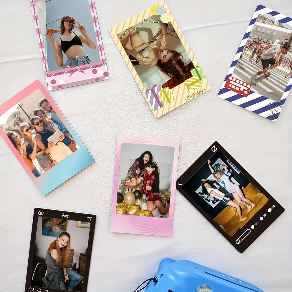 Photo Frame Stickers 30 Photo Frame Stickers Mini Photo Film Stickers Compatible Instax Mini 12/11/9/8/7S/70/50S/90 EVO Instant Film