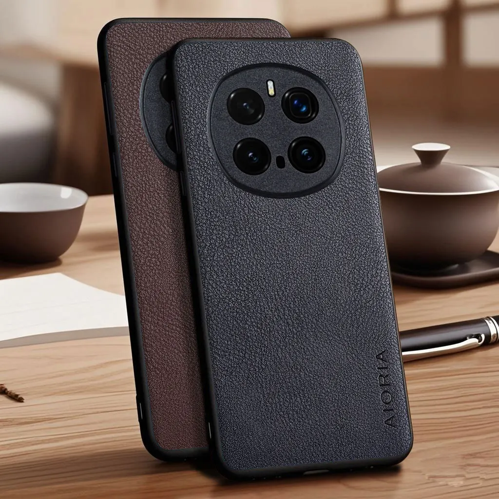 Vegan Faux Lychee Pebbled Leather Phone Cover