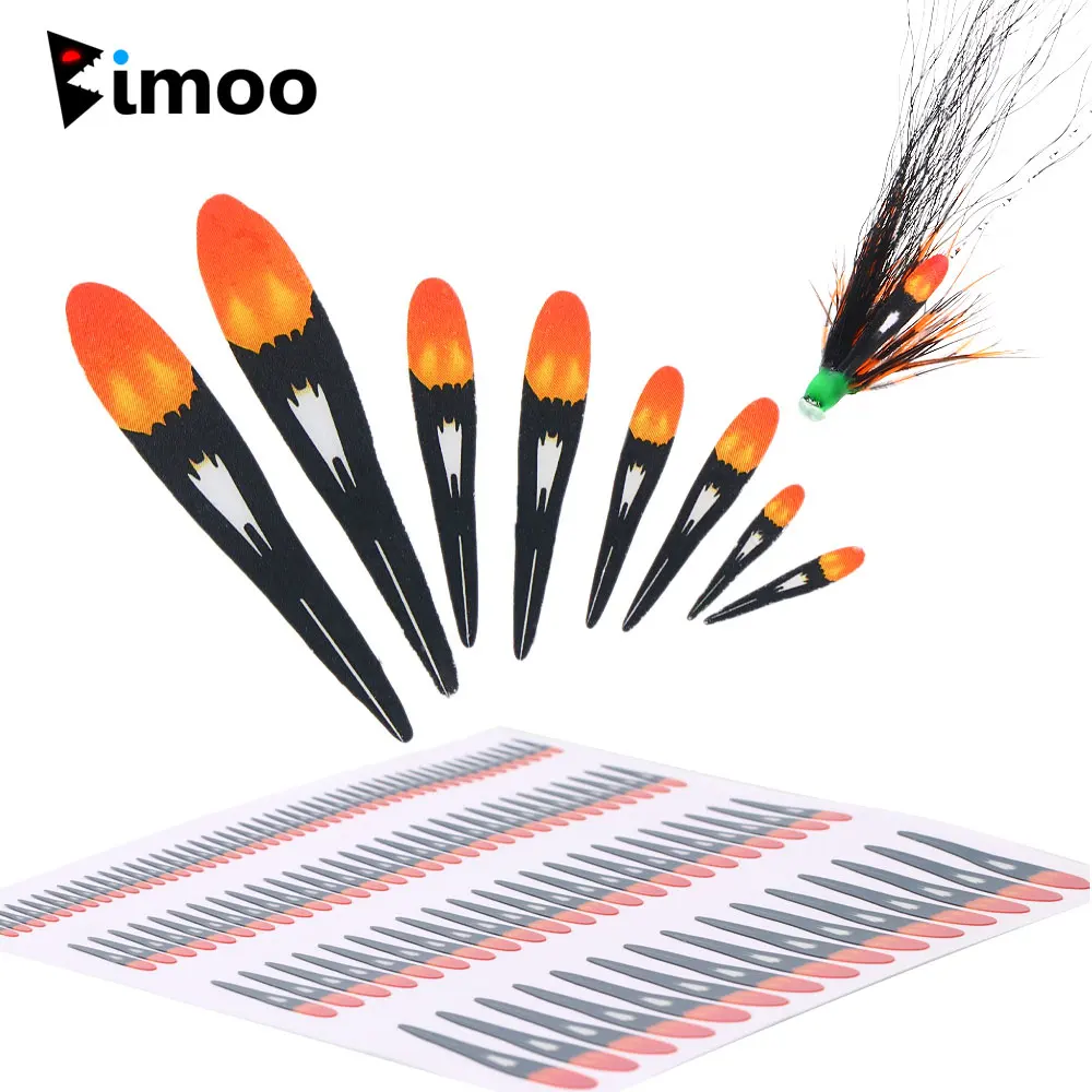 Bimoo Pretagliato Artificiale Giungla Cazzo Occhio Sostituto Piuma Adesivo Classico Wet Fly Buzzer Midge Streamer Fly Legatura Materiali