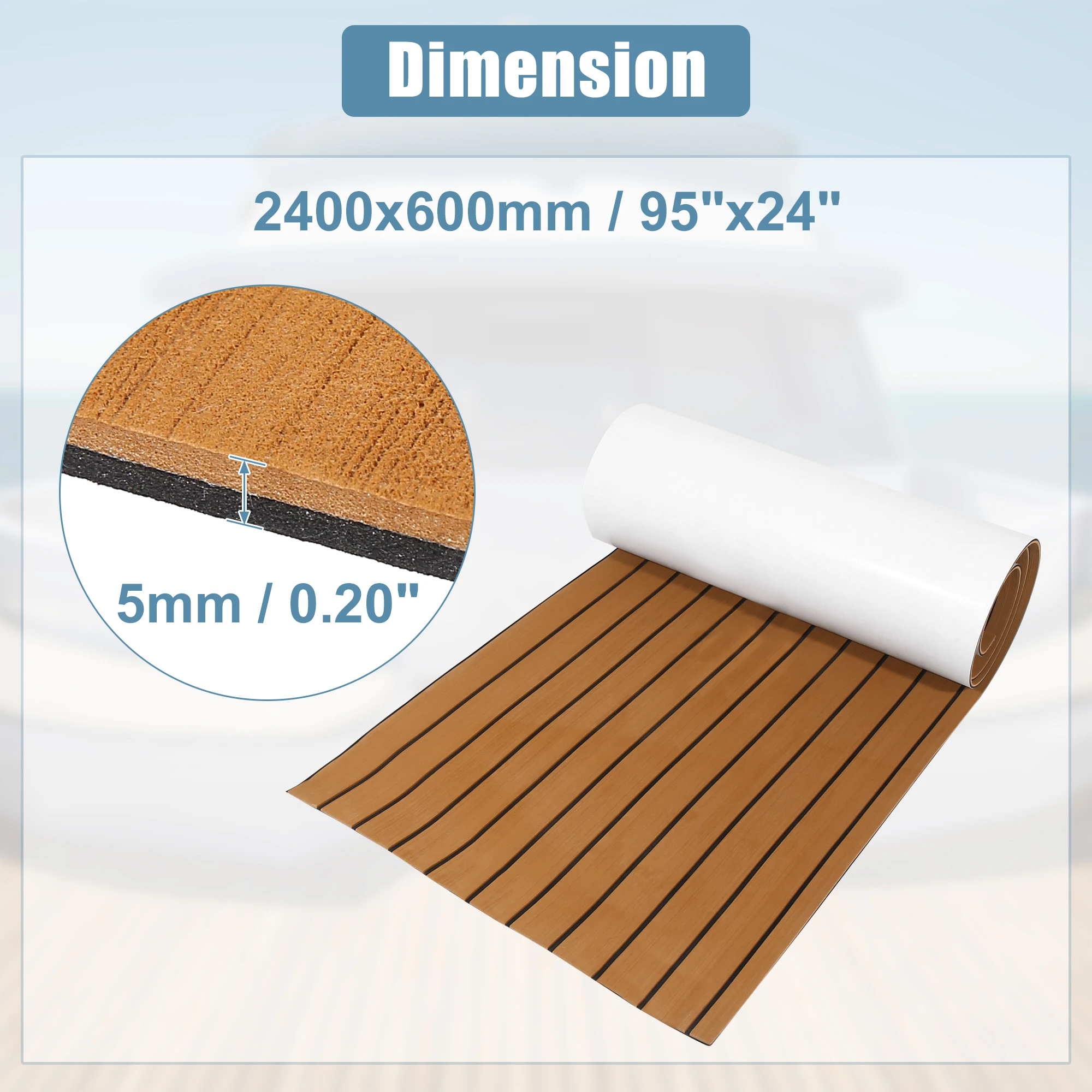 2400x600x5mm Brown 2