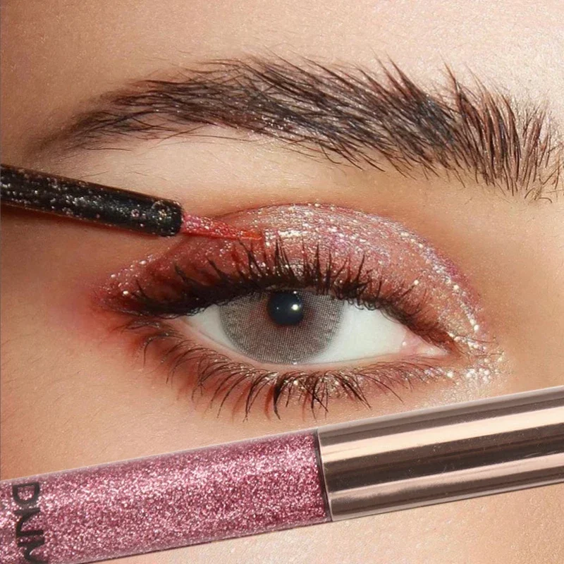 

Diamond Liquid Eyeliner Eyeshadow 14 Colors Waterproof Lasting Glitter Quick Dry Shimmer Eye Liner Cosmetics Eyes Makeup Tools