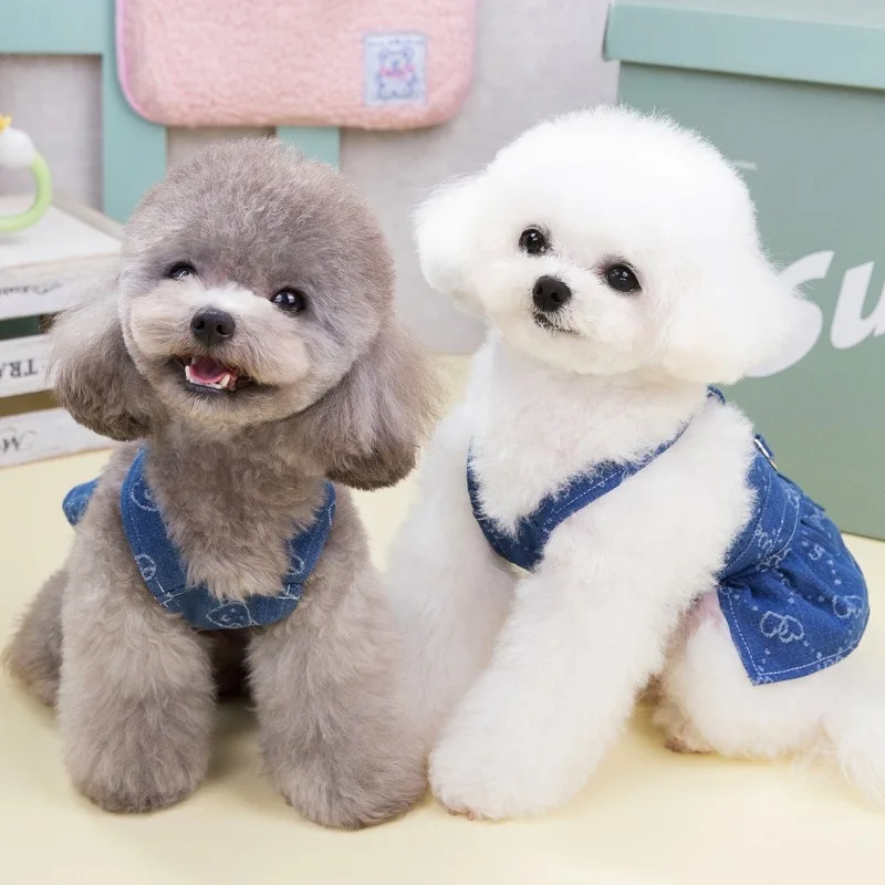 Denim Dog Dress Harness 4