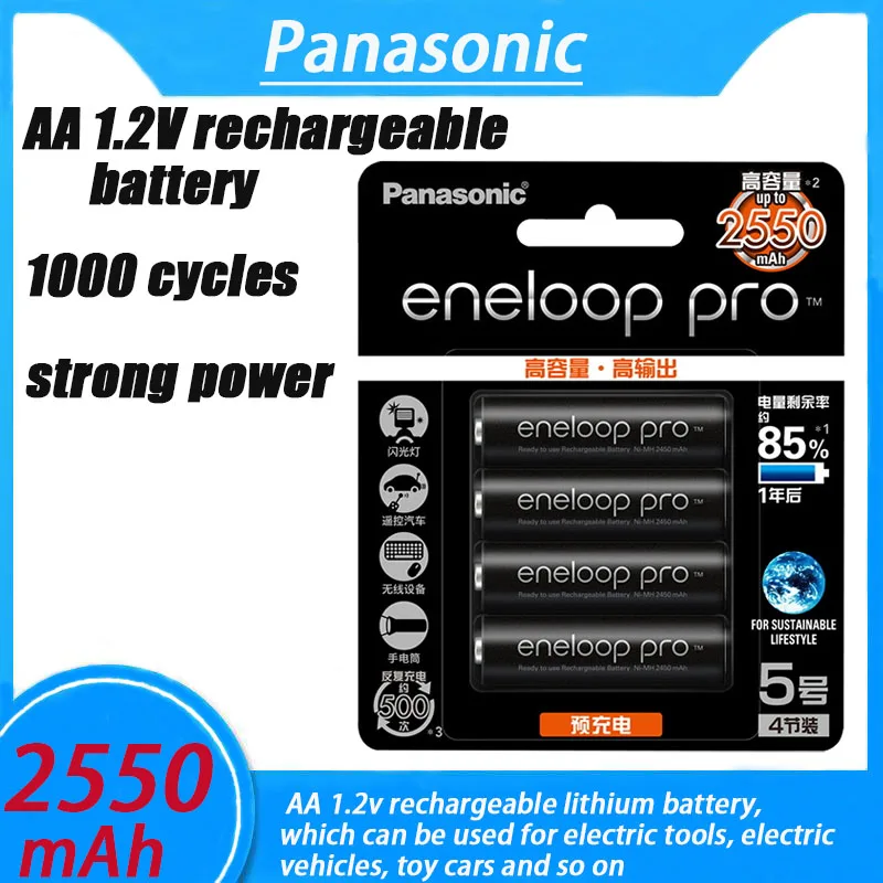 8-64Ps Nuovo Panasonic Originale 2500Mah Batterie 1.2V Ni-Mh Fotocamera Torcia Eneloop Pro Toy Aa Batteria Ricaricabile Precaricata
