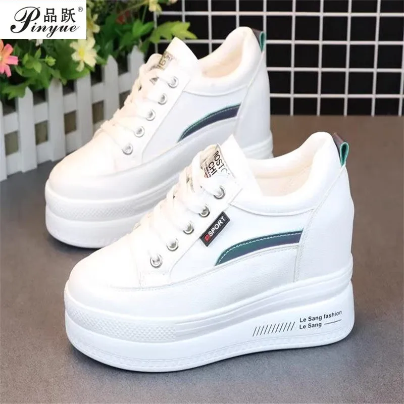 

Chunky Sneakers for Women Comfort High Top 10cm Platform Height Increasing Sports Shoe Basketball Non-slip Trainers Walking Shoe