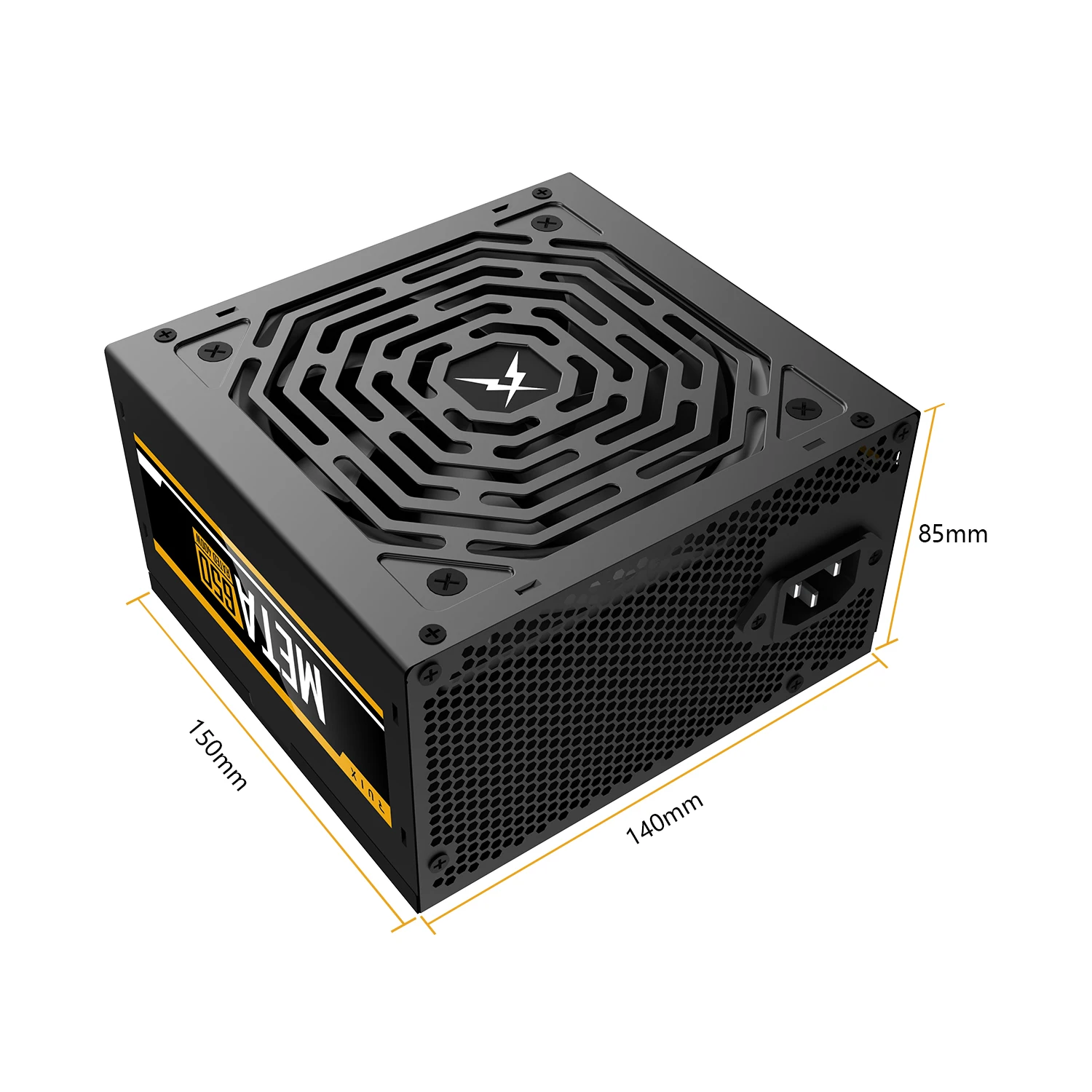 루익스 메타650 파워 서플라이 400W 풀 모듈러 24핀 12V ATX PC PSU 블랙 초저소음 120mm 팬 데스크탑 컴퓨터 PC 사무용