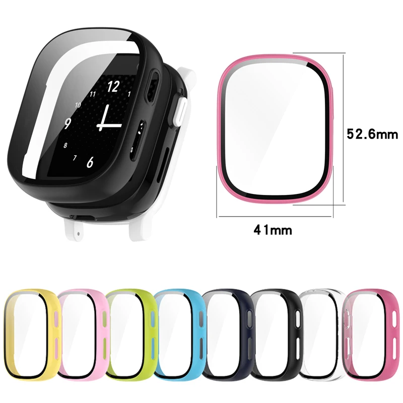 

Hard Edge Shell Full Screen Glass Protector Film Frame Case For Xplora X6 Play Kids Smart Watch Protective Cover Accessories