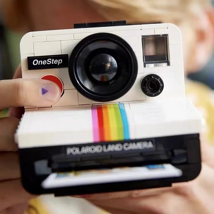 아이디어 21345 원스텝 Sx-70 카메라 빌딩 블록, 창의적인 모델 벽돌, 홈 장식 장식품, 장난감 생일 선물