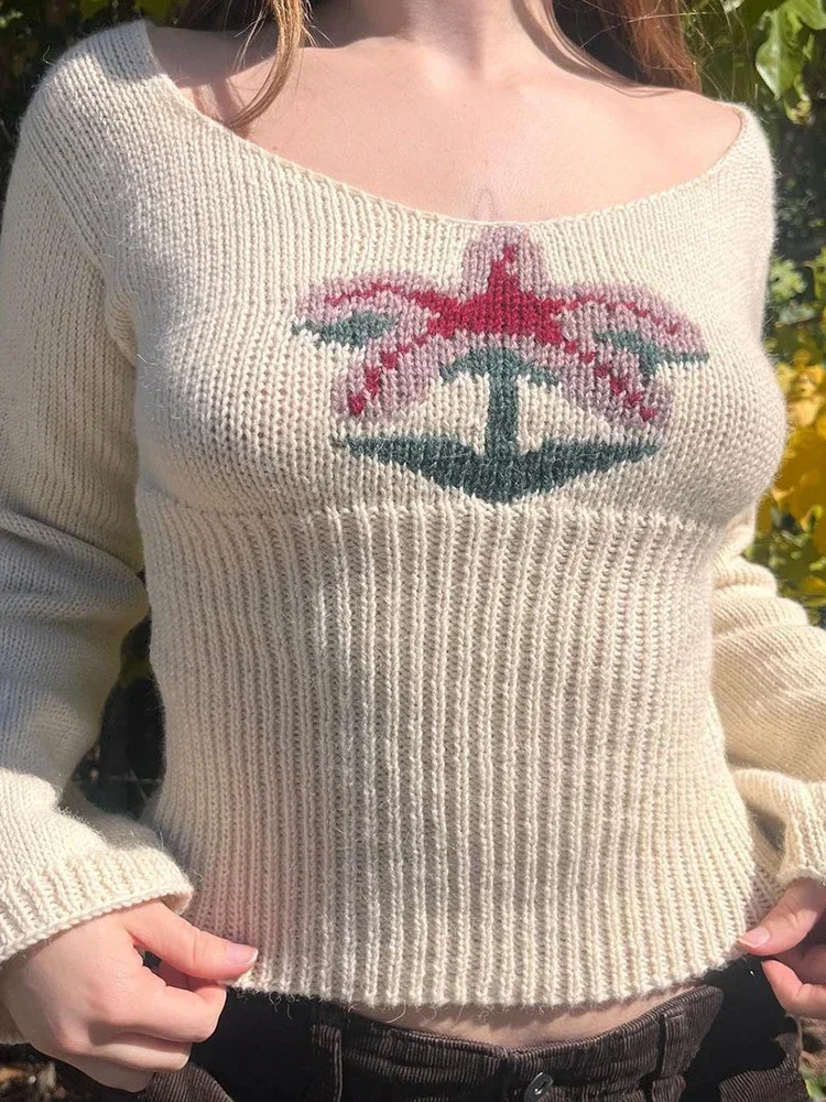 Pull Nottingham avec broderie fleurs