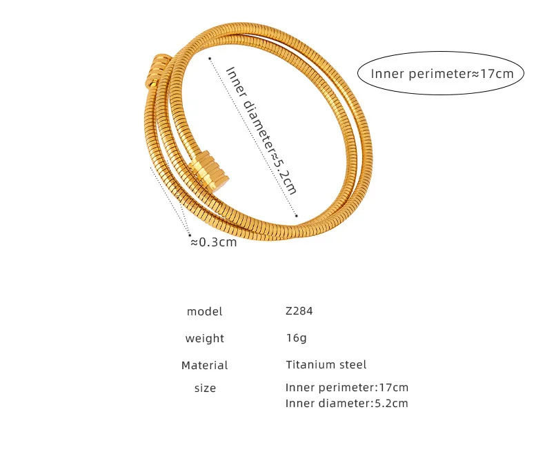 Vintage Gold Farbe Schlangenkette Metall Seil Kette Mode Armband für Frauen Boho mehrere Schichten Armband Schmuck – Detail 2