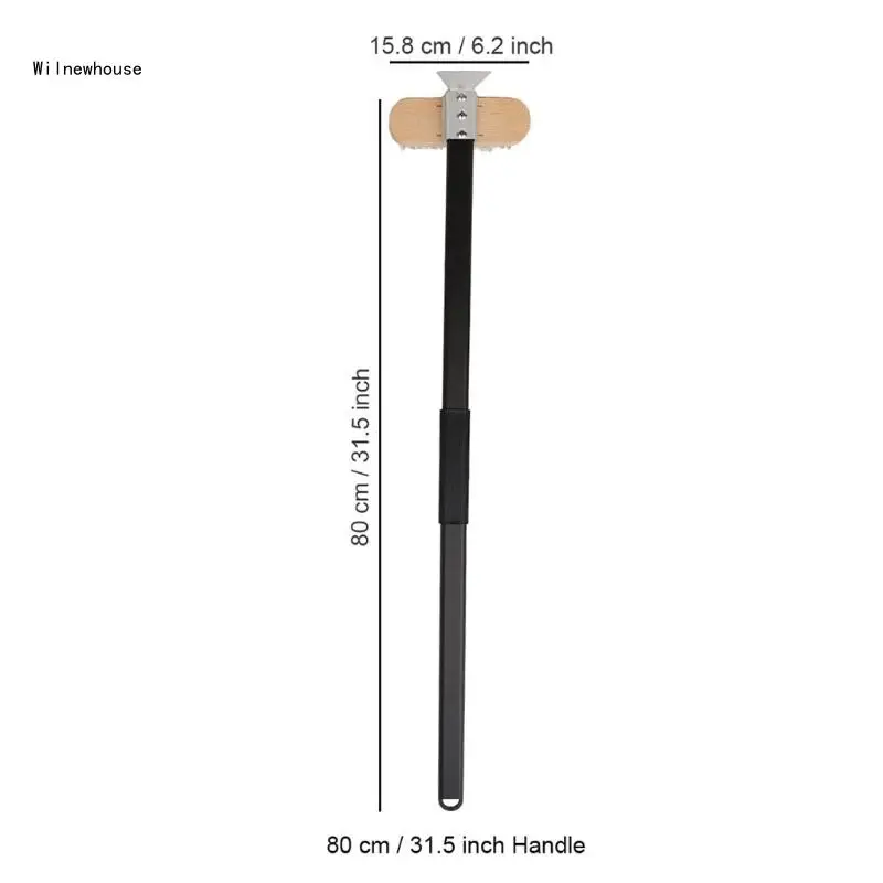 

Pizza Oven Brush with Scraper Brass Bristles Pizza Brush for Ideal for Pizza Ove Dropship