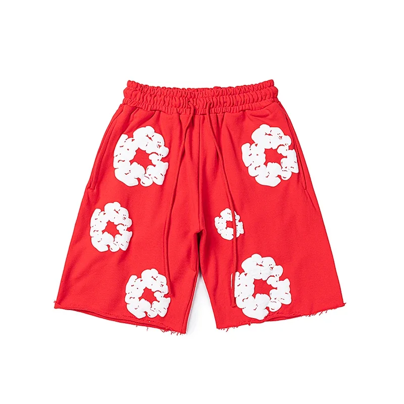 

Шорты мужские/женские из денима, хлопок, принт слезы, пара, Классическая уличная одежда, лучшее качество, весна-лето