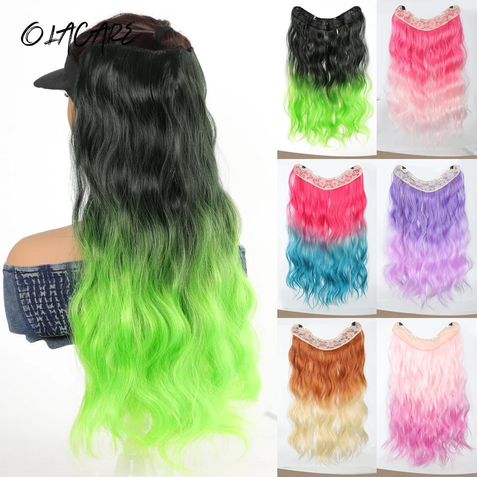 Synthetic Curly Invisible Wig for Women