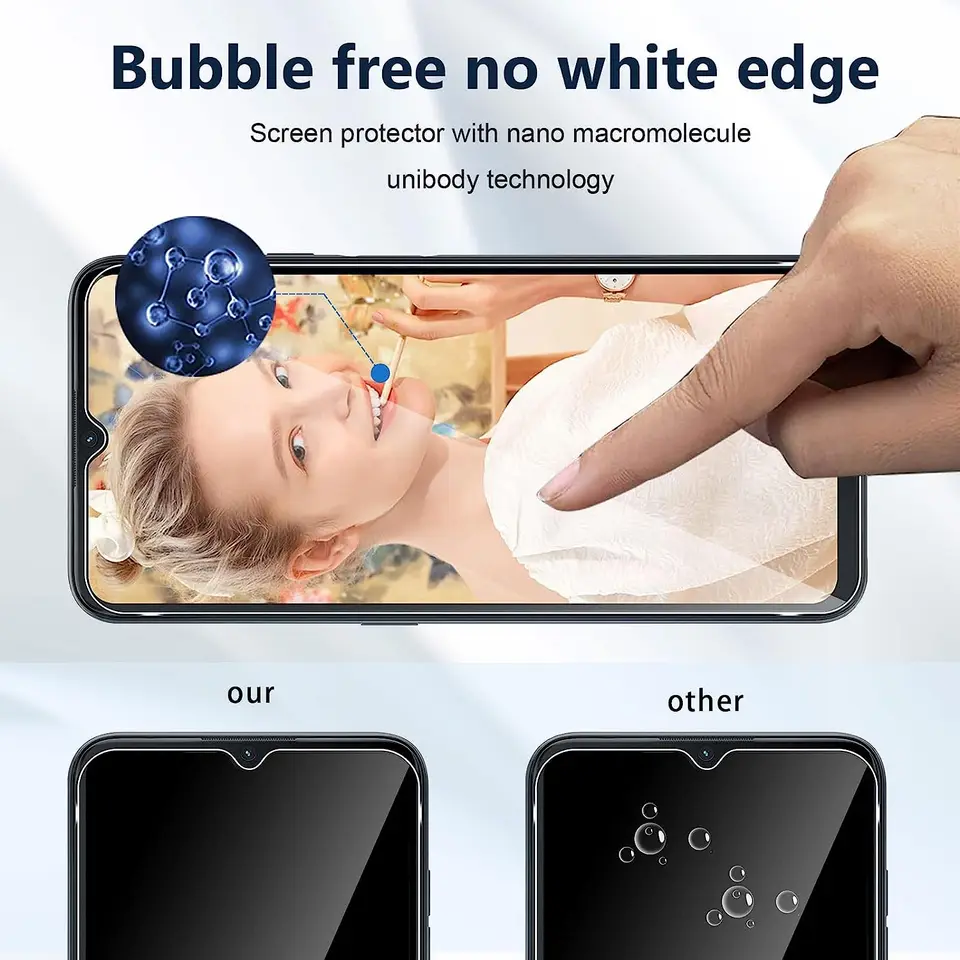 3 Pellicole In Vetro Temperato Per Oukitel C36 E C35 – Protezione Schermo 9H HD Anti-Graffio E Impronte