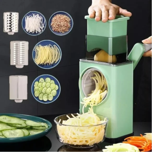 Description Picture 2 of item4 In 1 Manual Vegetable Cutter Multifunction Slicer Potatoes Slicer Chopper French Fries Shredders The Grater Kitchen Gadgets