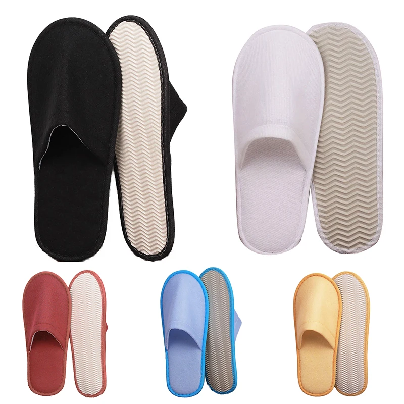 

1Pair Simple Home Slipper Men Women Travel Spa Portable Folding Disposable Slipper House Home Guest Indoor Slippers Big size