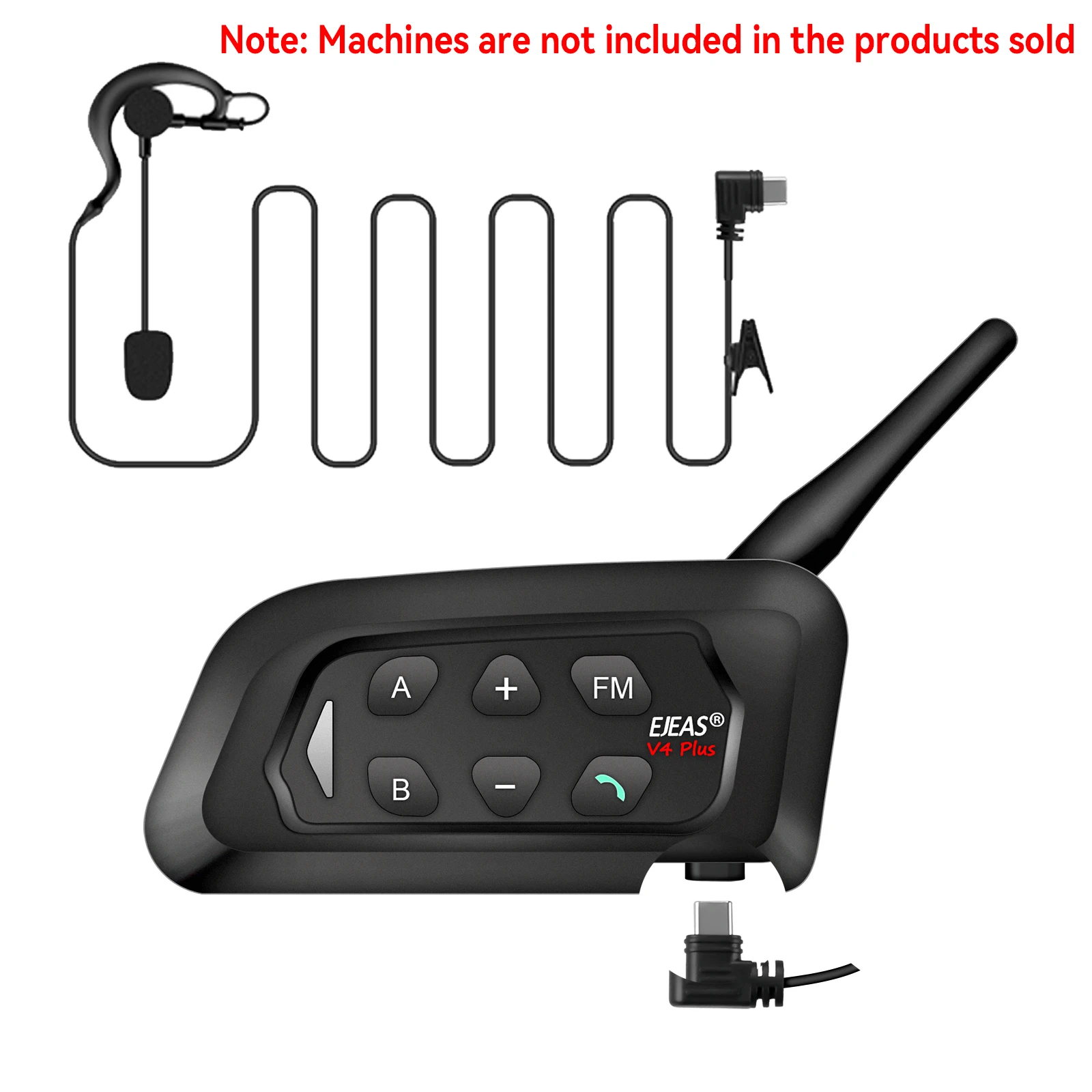 1/2/4 Pcs Type-C interface Referee In-Ear Earphones EJEAS Original Referee Intercom Headset For EJEAS V4 C /V6C PRO Full Duplex