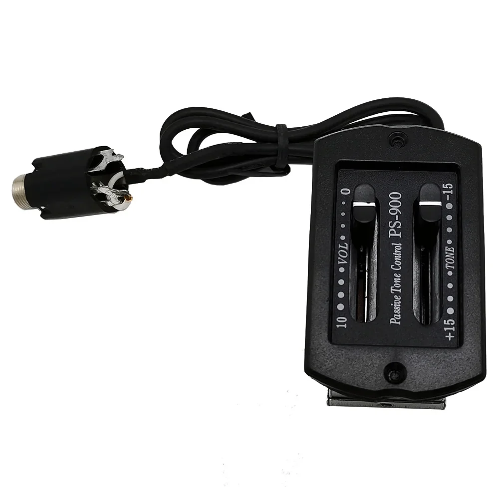 Vorverdrahtete EQ-Equalizer für Akustikgitarre, 2-Band-Gitarren-Vorverstärker, EQ-Piezo-Tonabnehmersystem, passiv PS-900