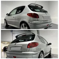 High Quality ABS Material Glossy Black Painted Primer Color Car Rear Roof Wing For Peugeot 206 207 Spoiler 3
