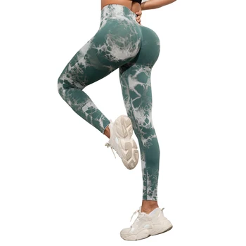 2024 New Tie Dye Gym Leggings Women Fitness Push Up Casual Sport Leggings Of Women  Running Outdoors 1