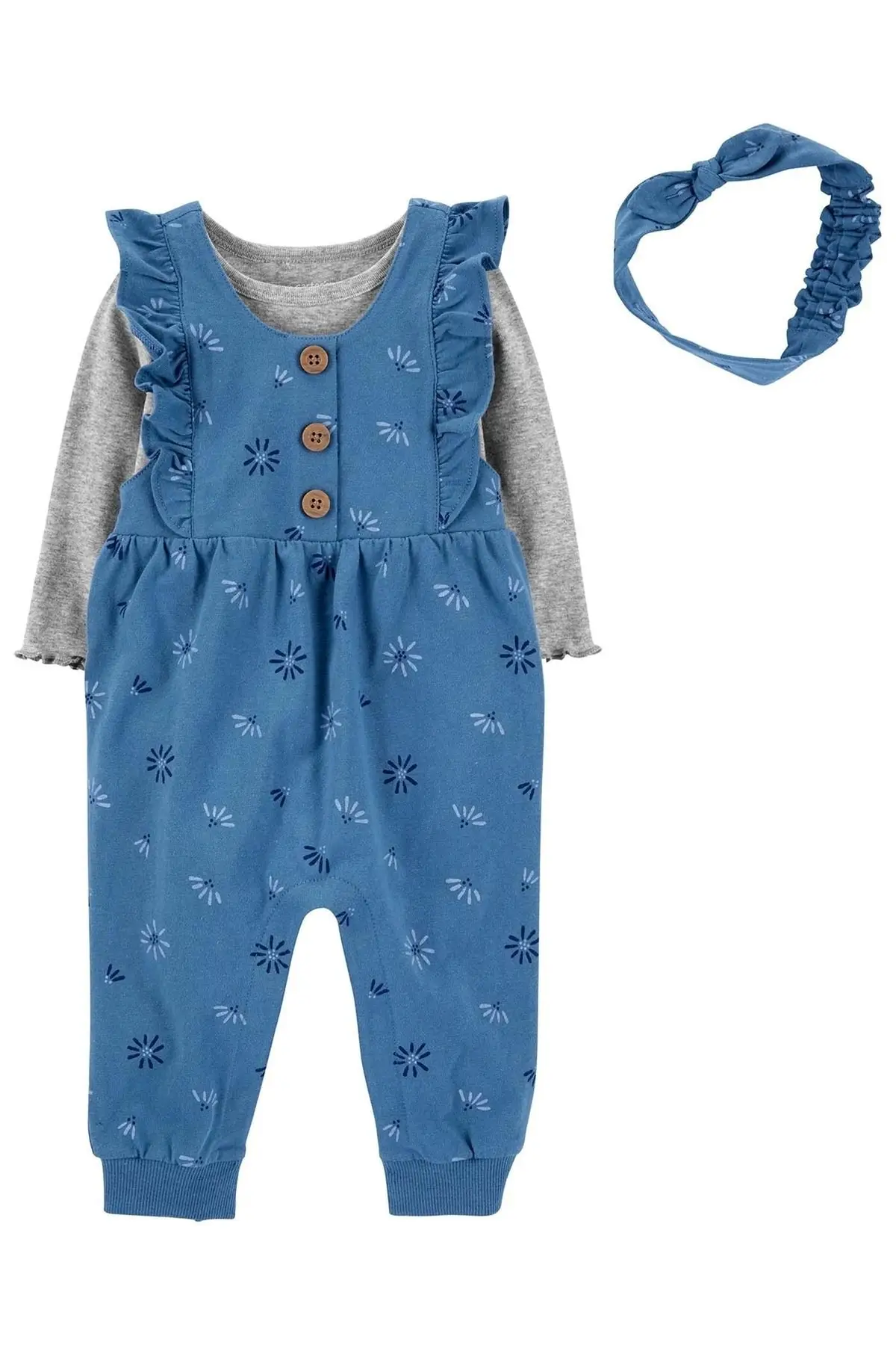 

Carters Baby Girl 3 Salopet Set Blue Suits Clothing