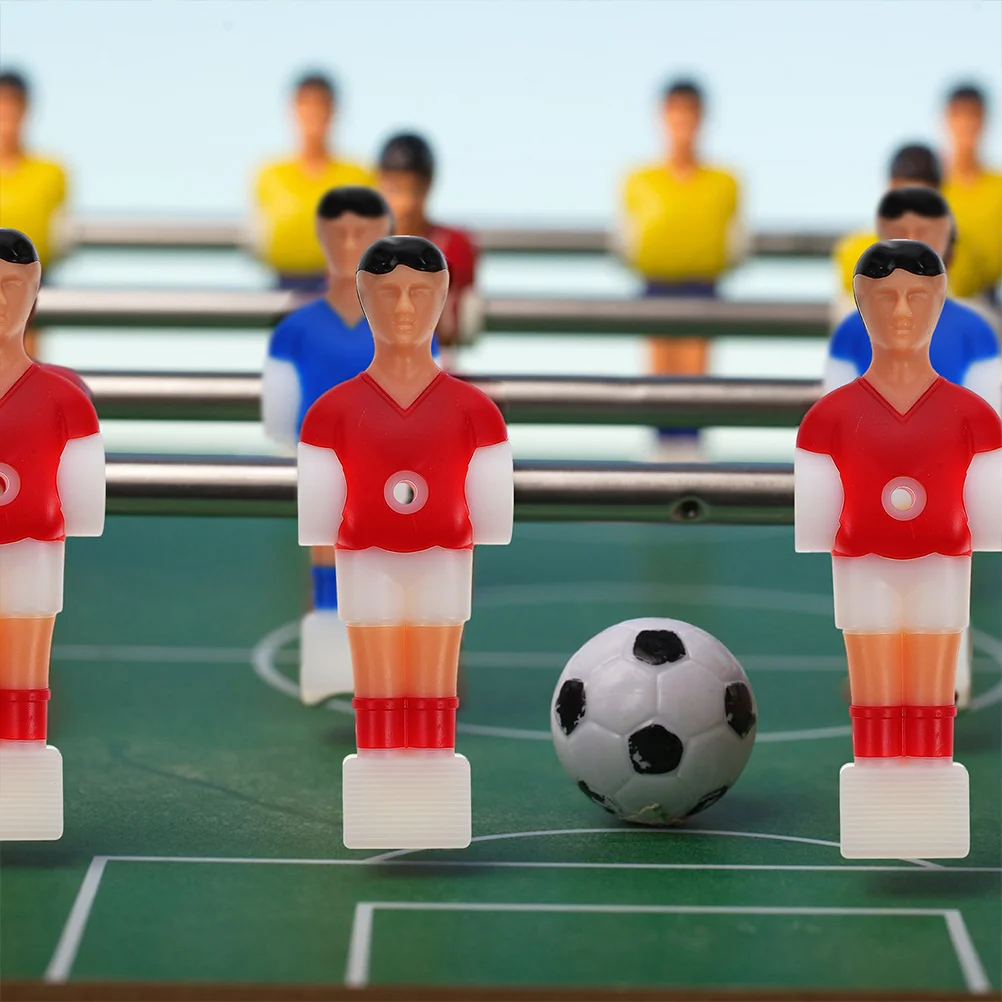 Football Machine Parts Table Soccer Player Red Blue Desk Game Accessories Foosball Figures Replacement Soccer Players 8Pcs