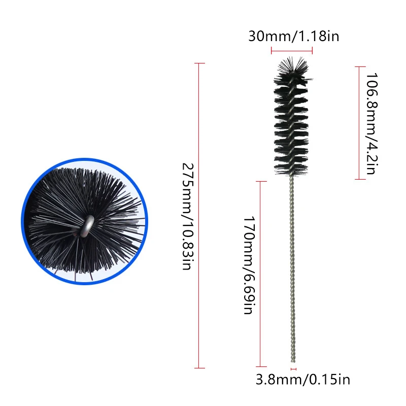 1PC Car Cleaning Tools Engine Maintenance Intake Valve Cylinder Carbon Removal Brush Cleaning Brush Inspection Tool Car Wash Kit