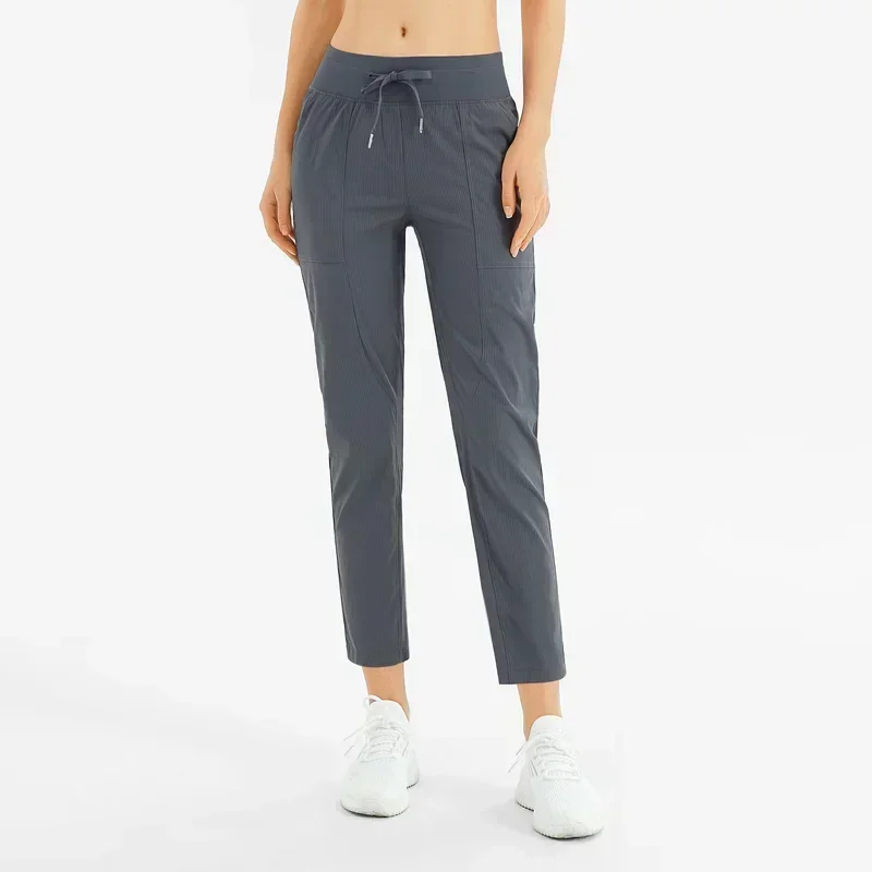 Lemon Spring And Summer Women's Sweatpants Loose Quick Dry Casual Nine Points Pants Running Yoga Fitness Elastic Sports Pants