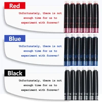 30pcs/50pcs/100pcs 3.4mm Fountain Pen Ink Cartridges School Office Supplies Pen Cylinders Black Blue Red Colors Available 2