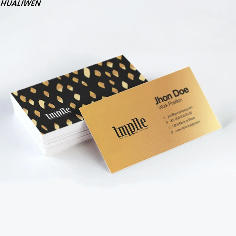 100 шт. дешевая индивидуальная визитная карточка для компании, полноцветная двусторонняя печать, визитная карточка, бумага 300GMG