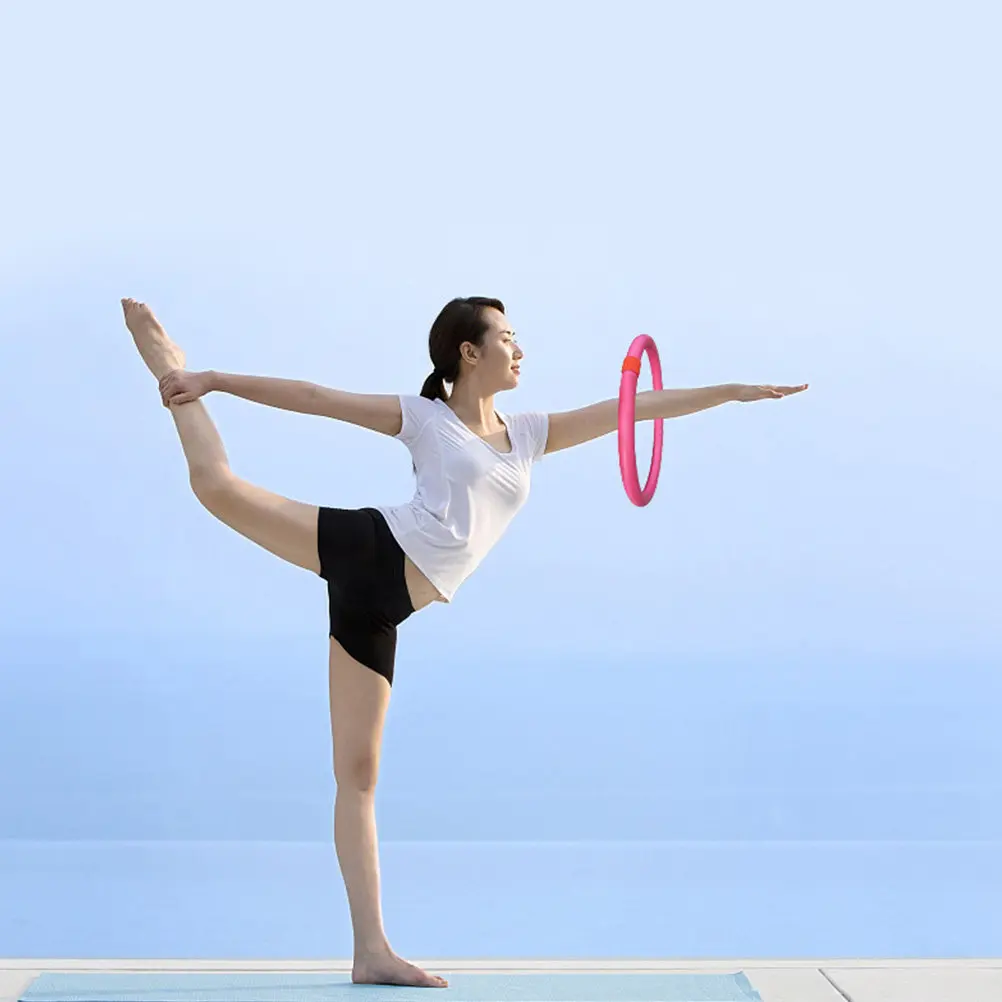 1 쌍 피트니스 팔 고리 금속 폼 성인 여성을위한 경량 내구성 운동 고리 실내 운동 휴대용 스포츠 요가