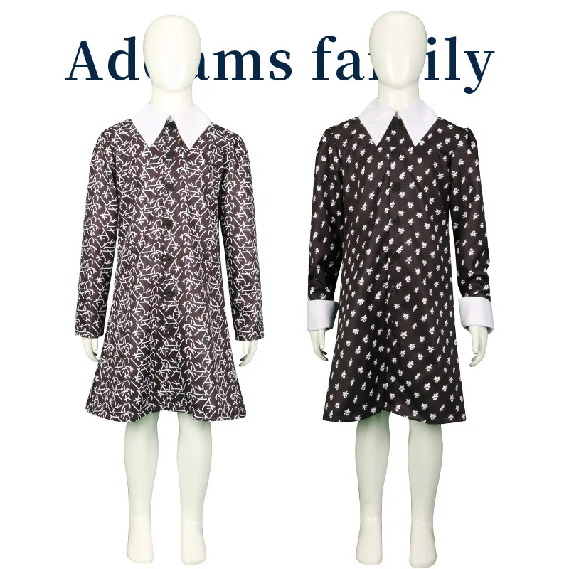 Addams Di Alta Qualità Elizabeth Cosplay Black White Dress Costumes For Kid Party Carnival Halloween