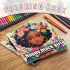 Black Beauty Coloring Book - Thick Pages for Creative Expression, Perfect for Dark-Skinned Girls 1