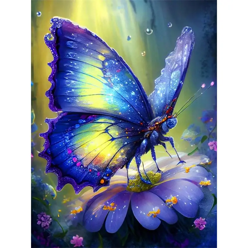

GATYZTORY Paint By Numbers Butterfly Animals DIY 60x75cm Oil Drawing By Numbers On Canvas Frameless Digital Painting Home Decor