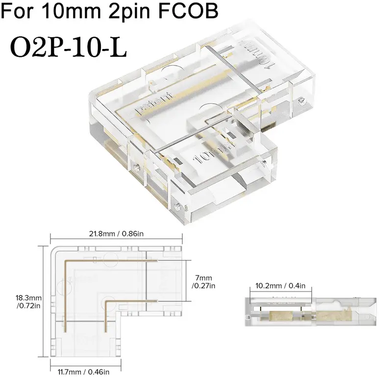 COB LED Wire Connector 5 8 10mm Connection Solderless Mini Buckle FCOB RGB CCT LED Strip Lights 2 3 4 Pin No Dark Area Connector - Image 19