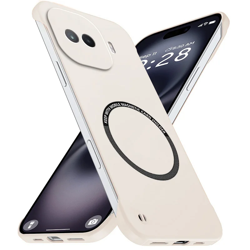 Sleek Magnetic Wireless Charging Case - Slim Frameless PC Shell Bumper Cover